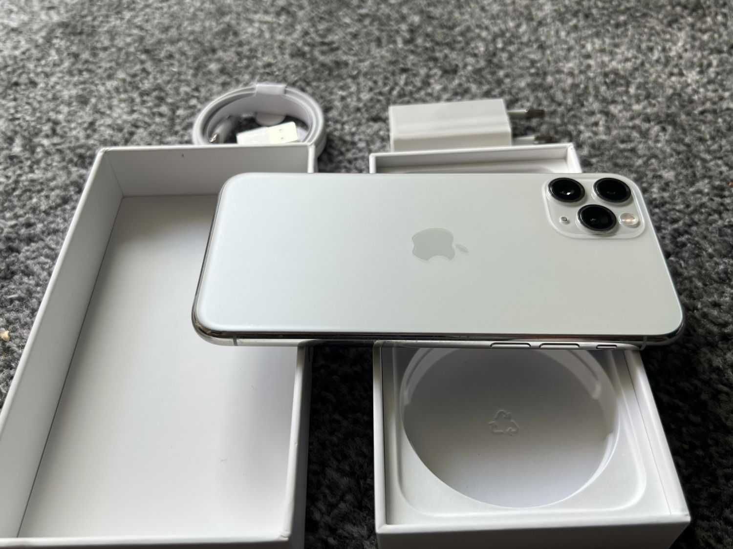 iPhone 11 Pro Max 512GB SILVER Srebrny White Biały Bateria 96% Gwaran