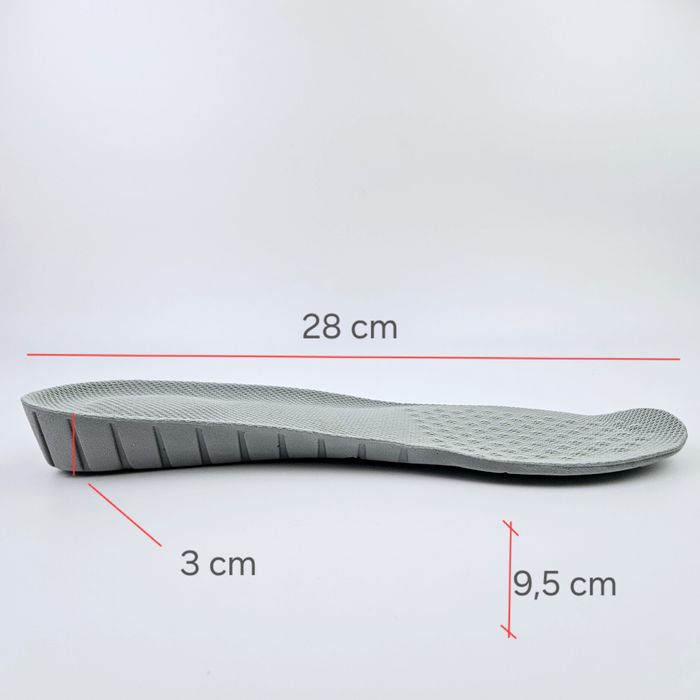 Wkładka do butów 43-44 Podwyższająca o 3 cm Średniej twardości