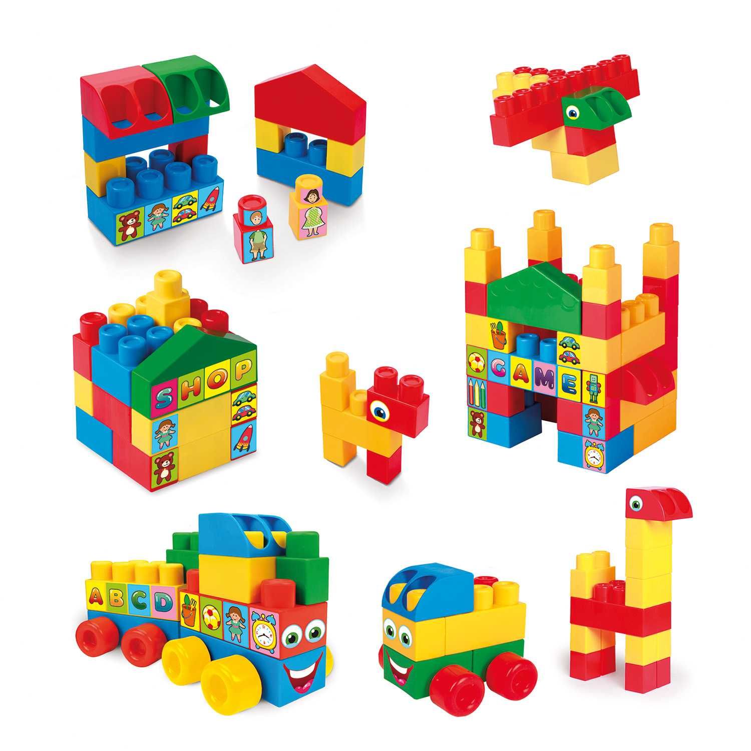 Duży zestaw Big Blocks klocki 100 elementów Wader