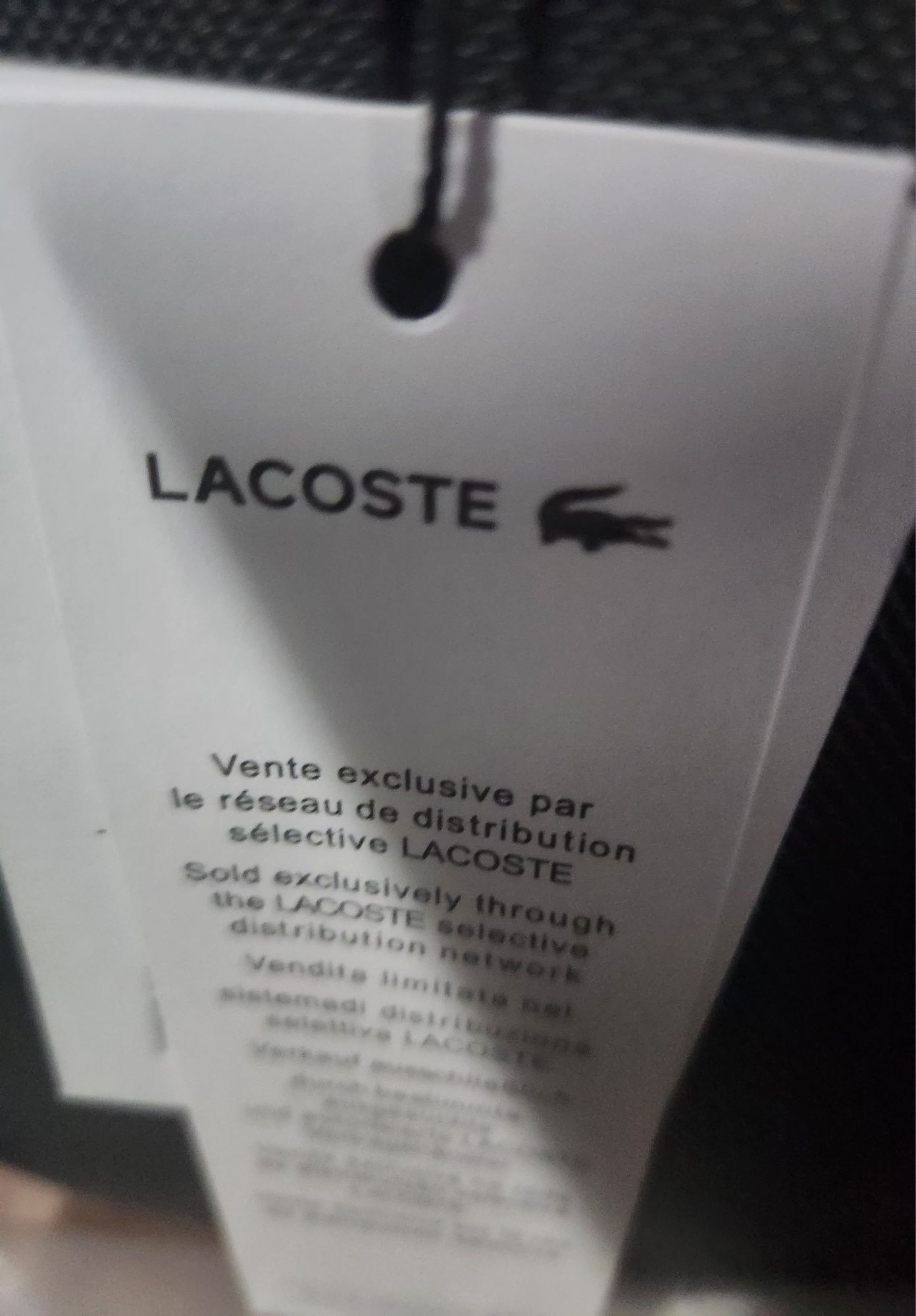 Bolsas novas Lacoste com saco de embrulho