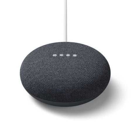 Assistente Virtual Google Nest Mini (Branco Giz e Preto Carvão)
