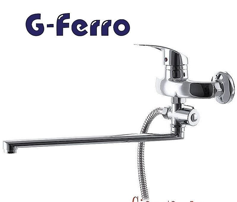 Смеситель для ванной душ дивертор G-Ferro Mars 006