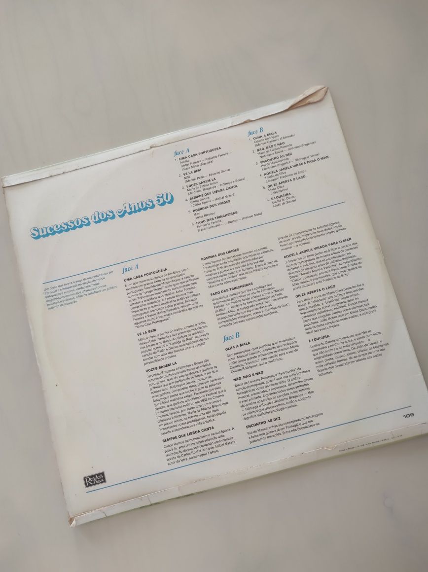 Disco Vinil Valentim Carvalho/Musica Portuguesa  AMÁLIA
