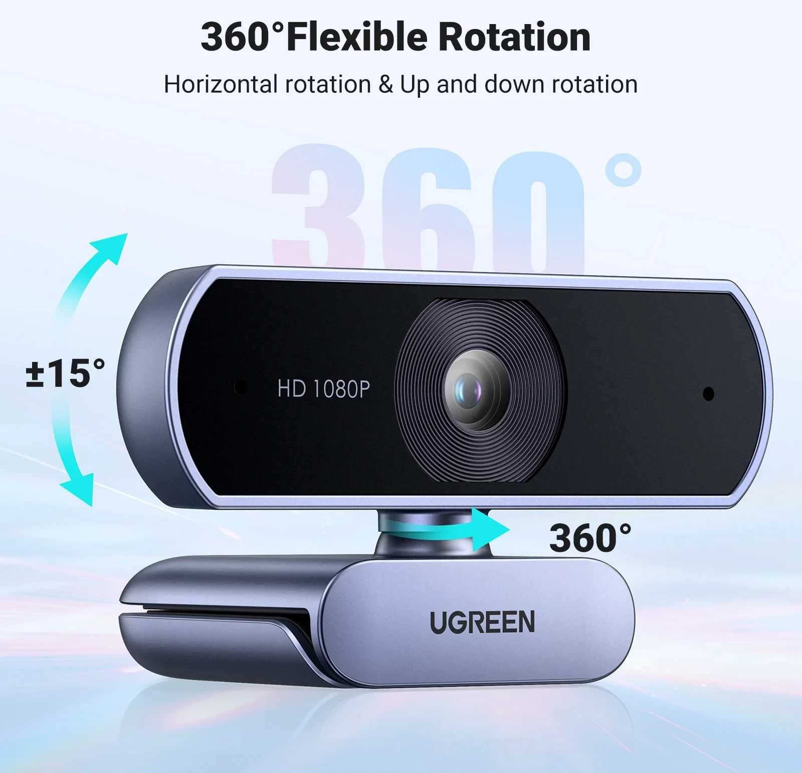 Ugreen 1080p FullHD 30fps Webcam Grey
