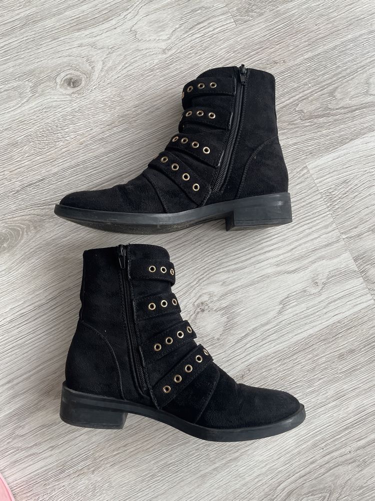 Buty czarne botki sztyblety 38
