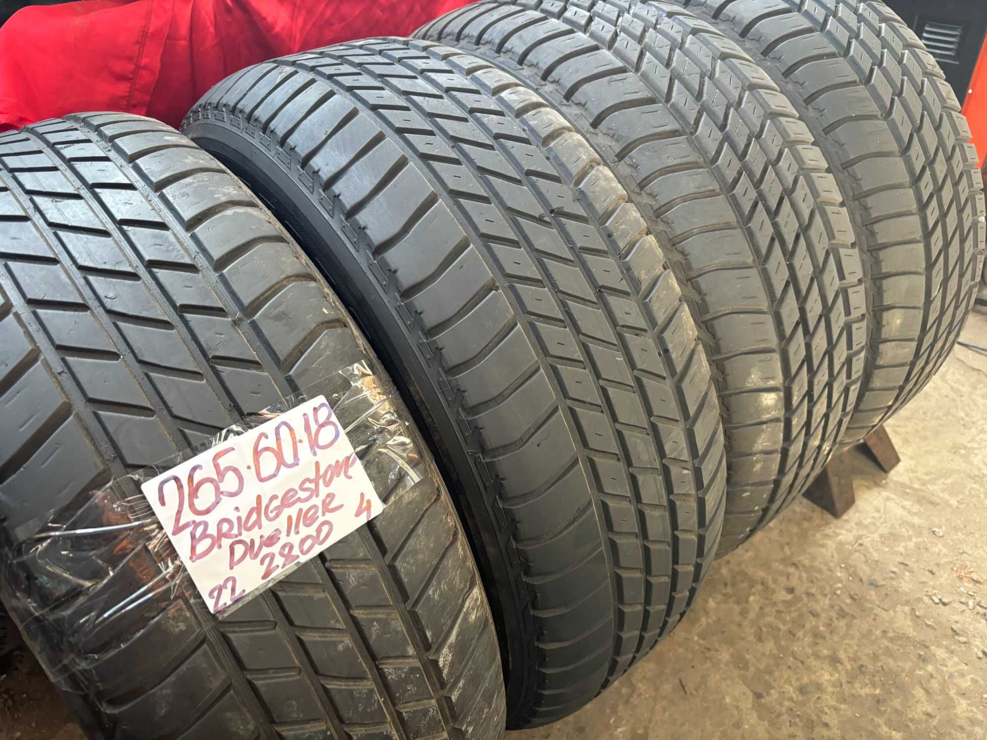 265-60-R18 BRIDGESTONE DUELER 4штуки летней резины GERMANY 2022