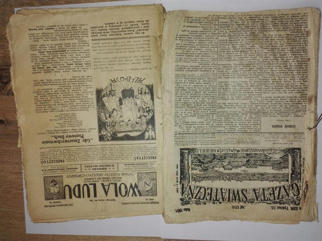 Stare Przedwojenne Gazety z 1904r