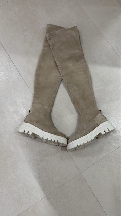 Ботфорти натуральний замш