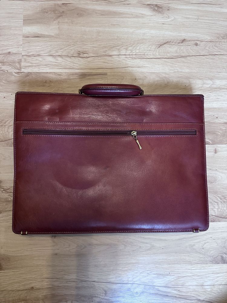 Skórzana włoska walizka Vintage