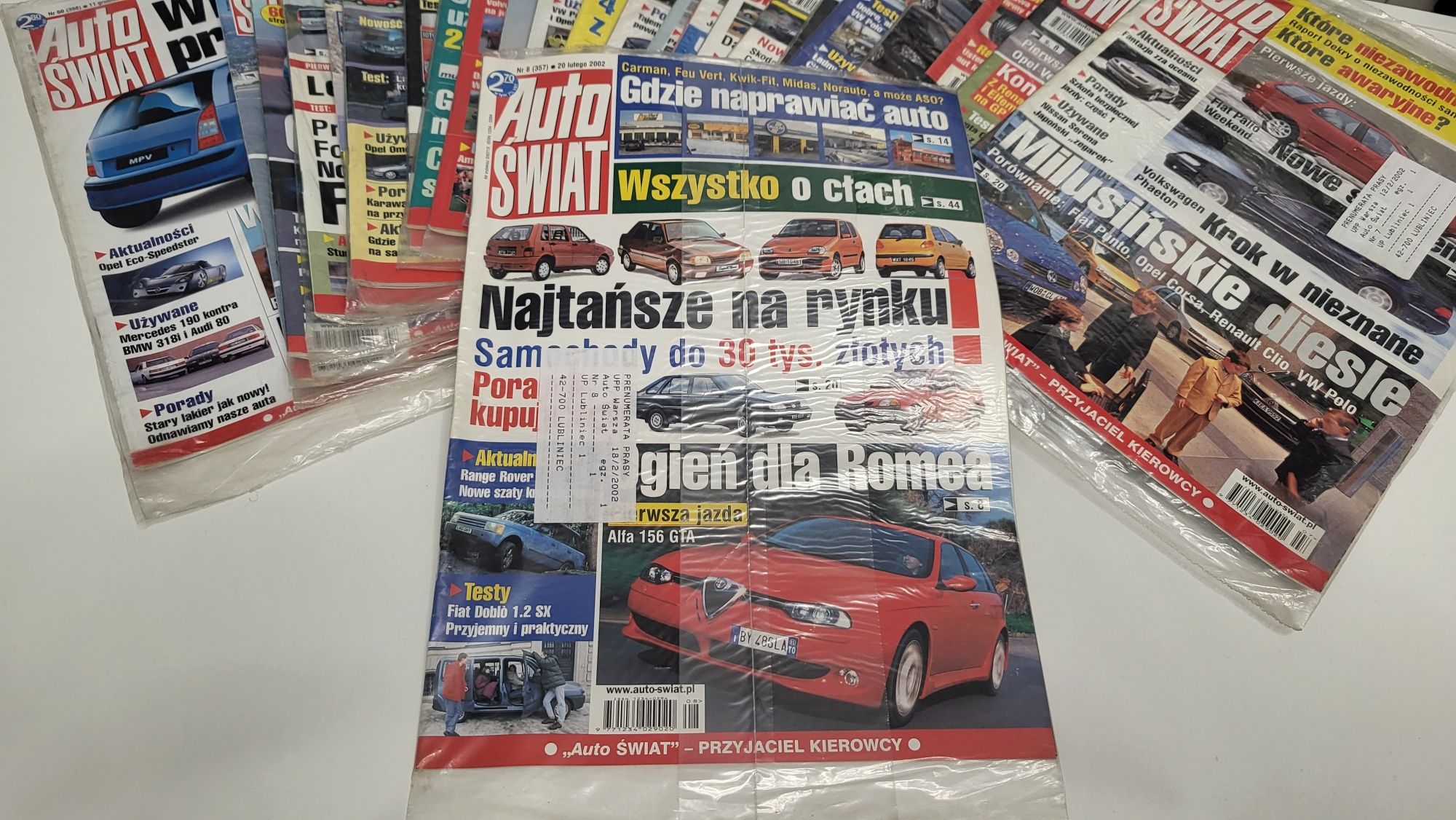 Tygodnik Auto ŚWIAT z 2002 roku oryginalnie zafoliowany OKAZJA rarytas