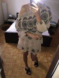 Cocomore Sofia komplet bluzka i spódnica sukienka falbanki ażur hafty