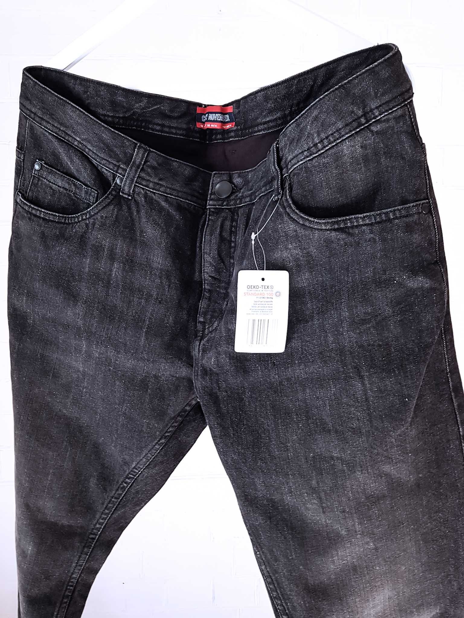W40/L34 Нові чоловічи утеплені джинси, чорні, 56 розмір
