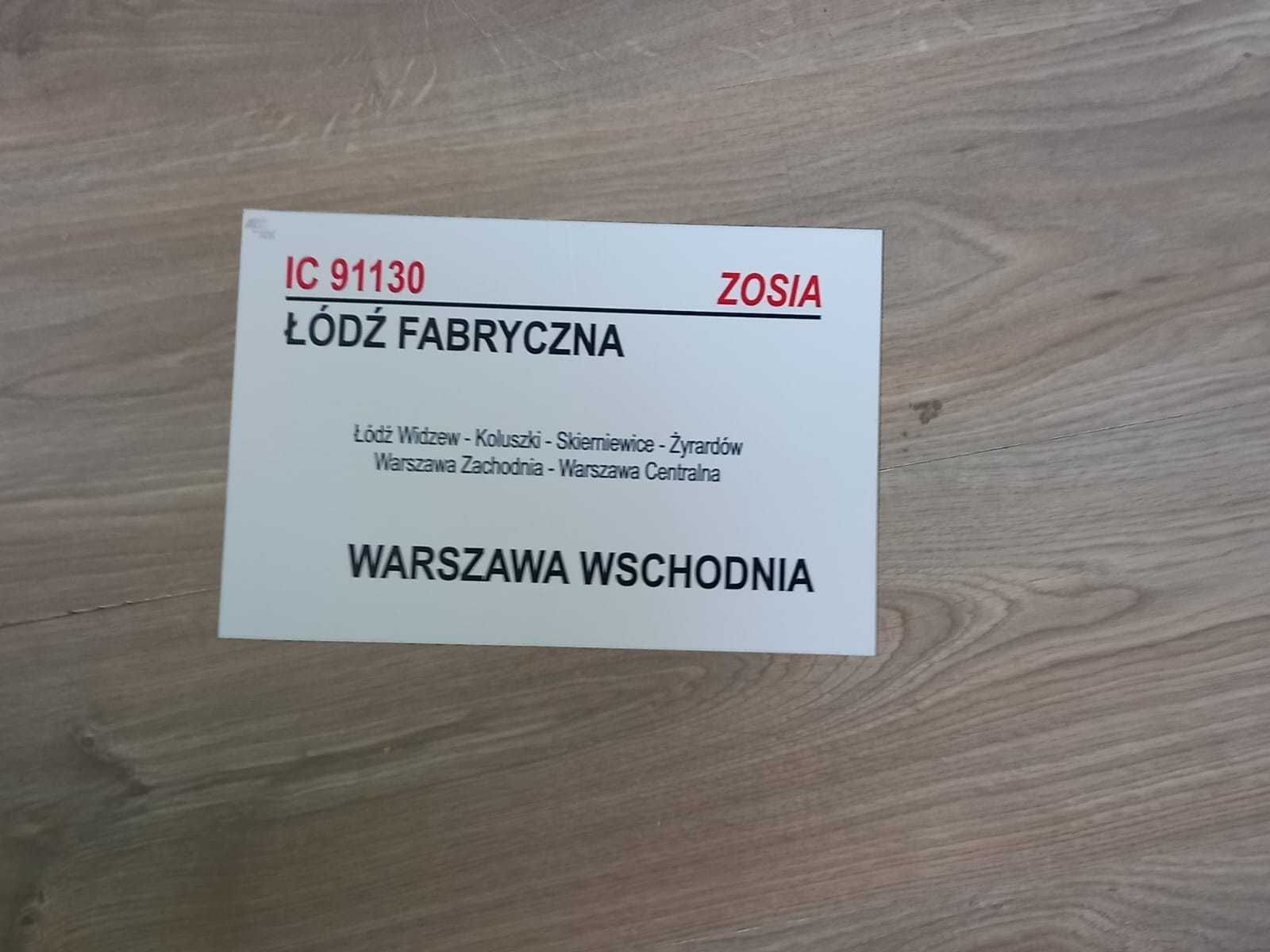 Tablica Relacyjna IC Zosia. Odbiór osobisty