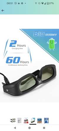 3D окуляри Bluetooth, Elikliv 650 bt, 120gz , 40годин роботи акум.