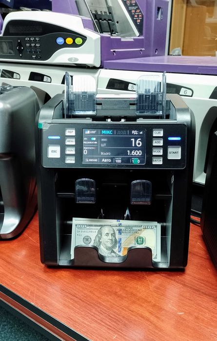 Лічильник-сортувальник банкнот, детектори валют, банківське обладнання