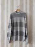 Sweter wełna jagnięca paski szary M&S jak nowy unisex damski męski