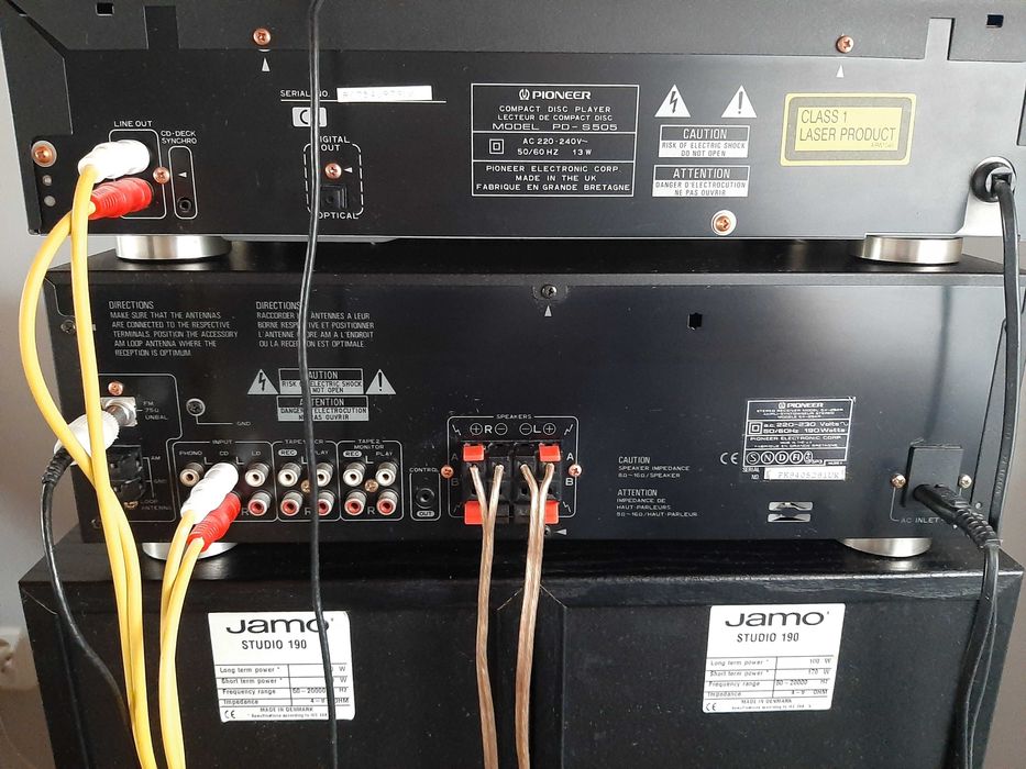 sprzedam amplituner+CD firmy Pioneer z kolumnami Jamo studio 190