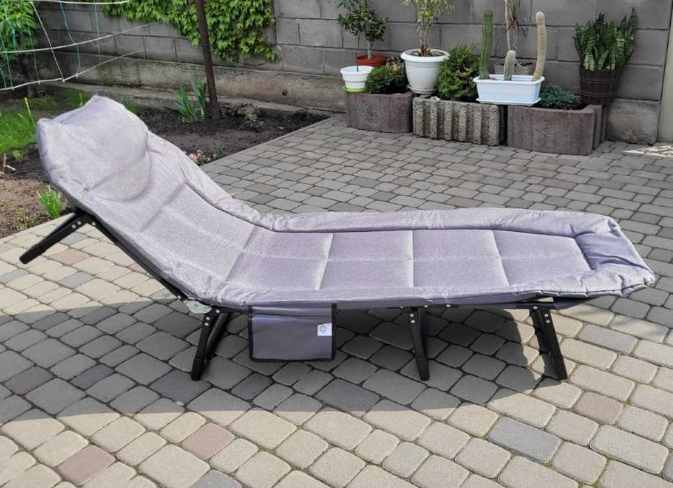 розкладне туристичне ліжко євро розкладушка з мяким матрацом до 120 кг