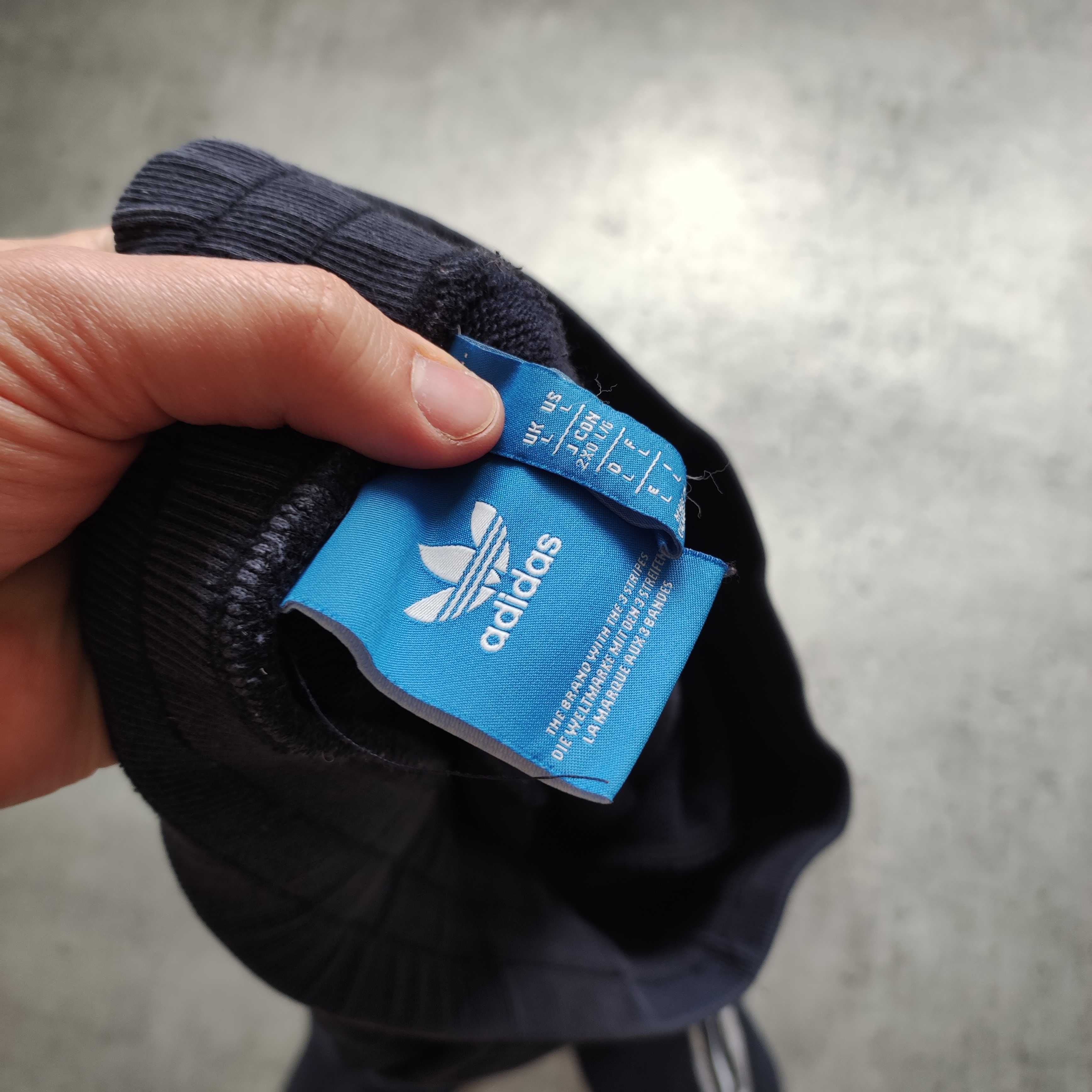 MĘSKIE Dresy Sportowe Granatowe 3 Paski Originals Logo Spodnie Casual