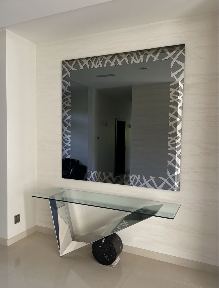Konsola Cattelan Italia – szkło stal marmur - stan idealny