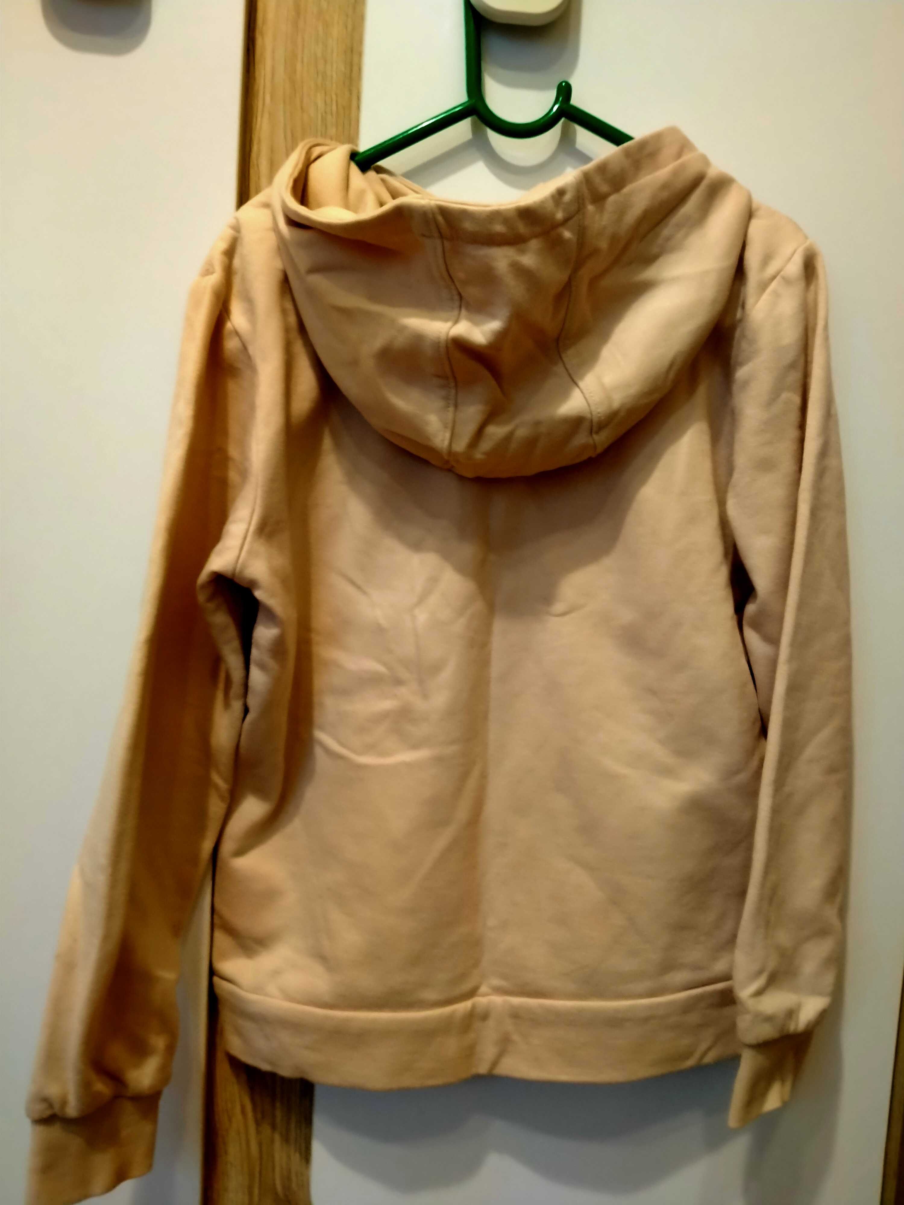bluza beżowa z kotkiem na rowerze SINSAY 134