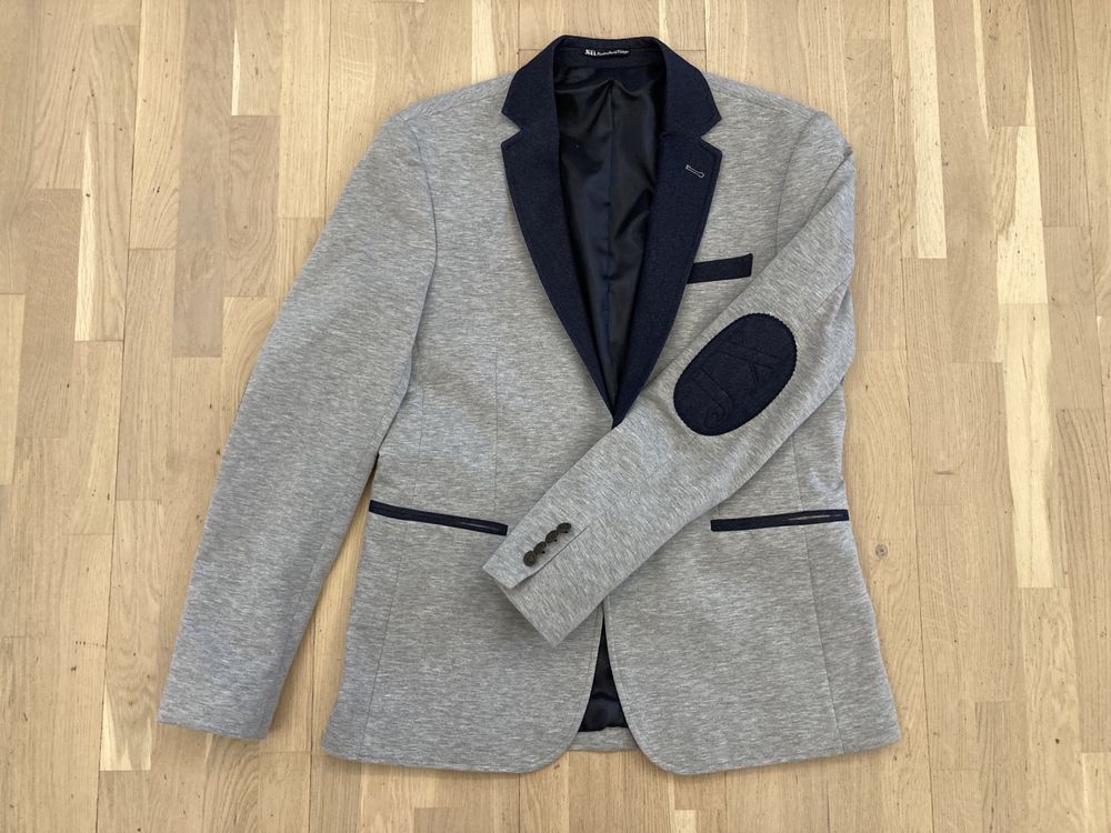 Marynarka Jeel Jeans szara łaty casual święta