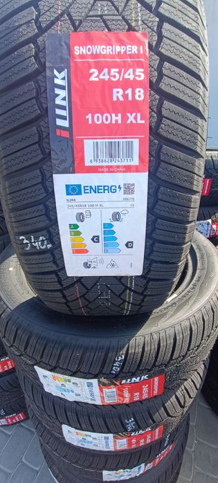 Nowe opony zimowe 245/45/18 z montażem