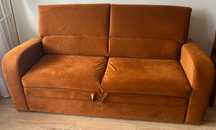 Sofa Kanapa 150 Wajnert Larus Spanie Pojemnik Ruda Miedziana JAK NOWA