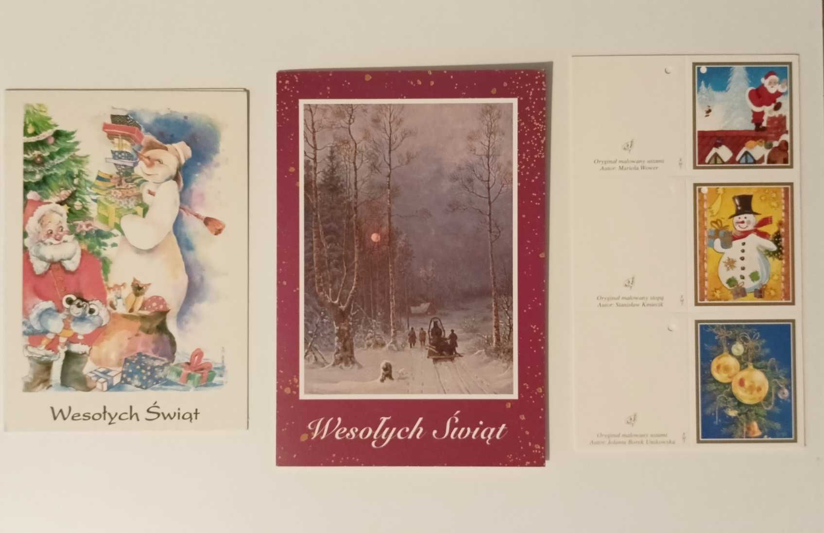 5 świątecznych kart + 6 karteczek na życzenia