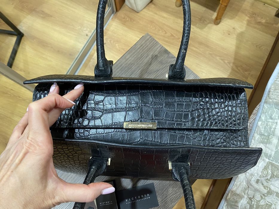 Сумка тоут кожа под рептилию VB