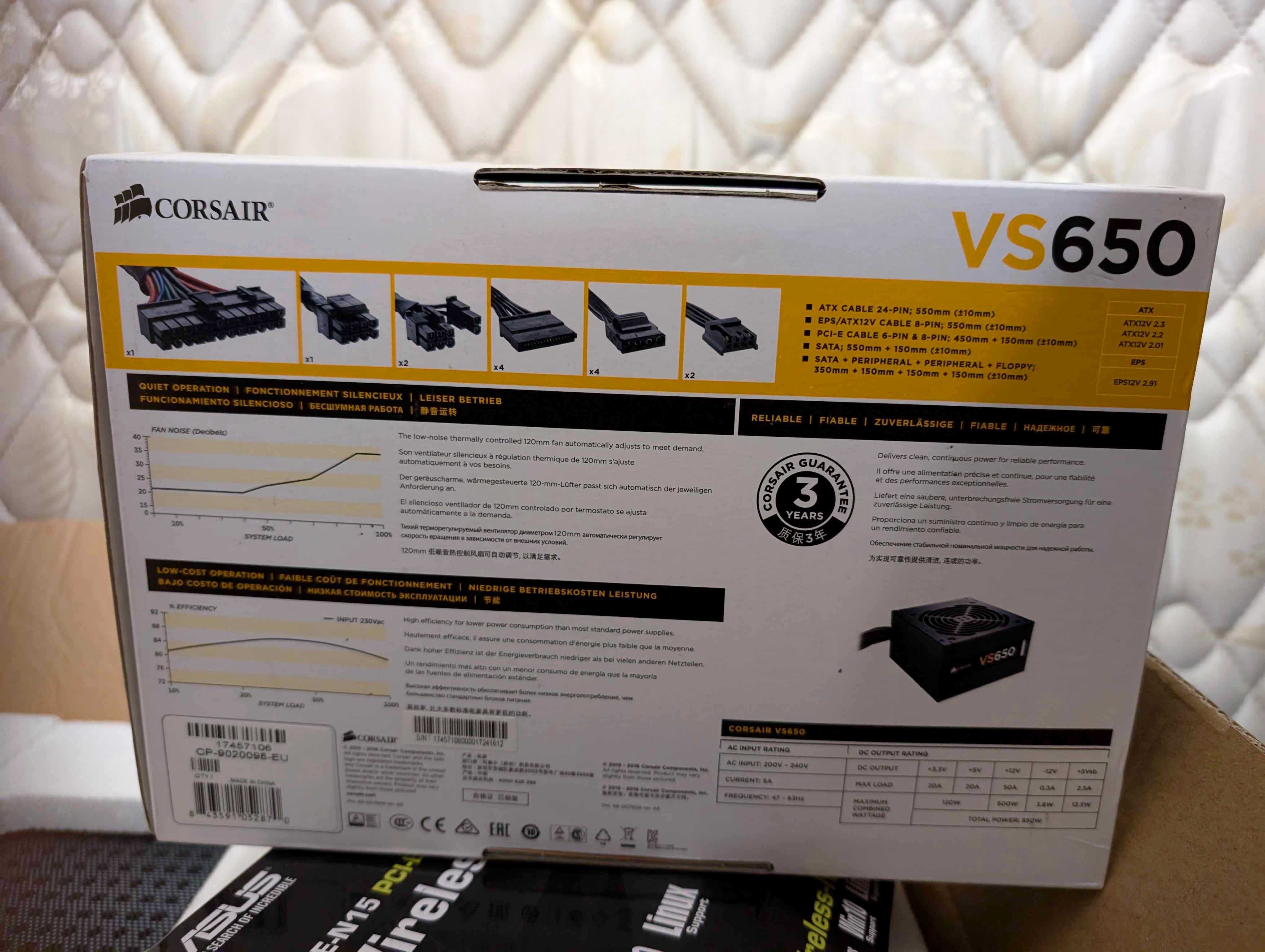 Fonte de alimentação Corsair VS 650W