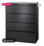 Comoda IKEA preto-castanho 80x100