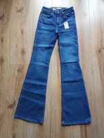 W27 L34 XS Levi's 726 Flare high rise jeans spodnie damskie dzwony