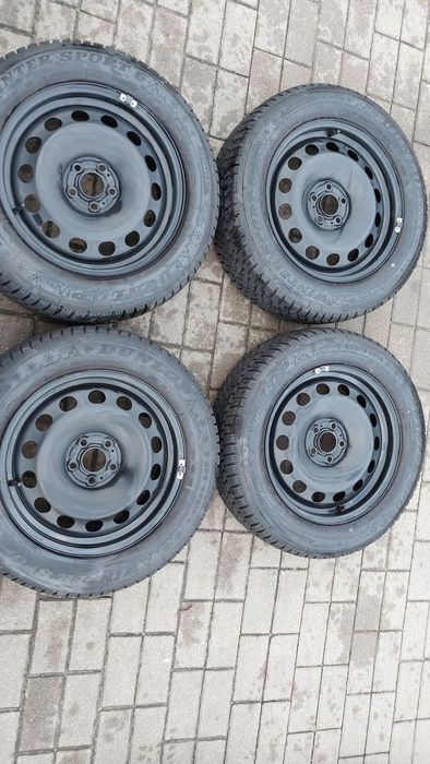 Komplet felg stalowych 5x100 et35 6x16 VW T-CROSS POLO VI TAIGO KAMIQ IBIZA V VI TOLEDO III IV FABIA IV 2Q0601027H 205/60r16