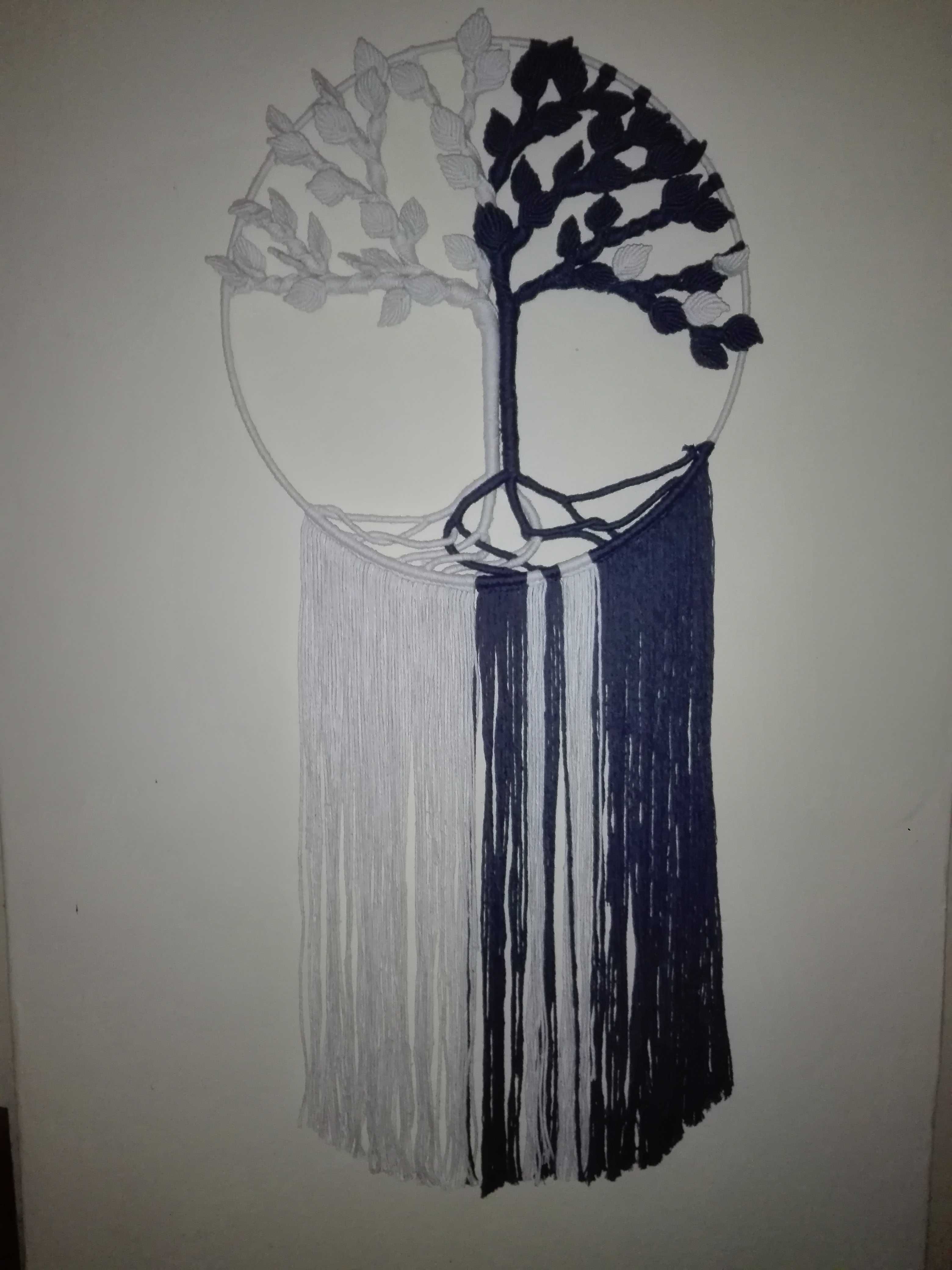 Drzewko szczęścia (duże) - makrama- dekoracja na ścianę