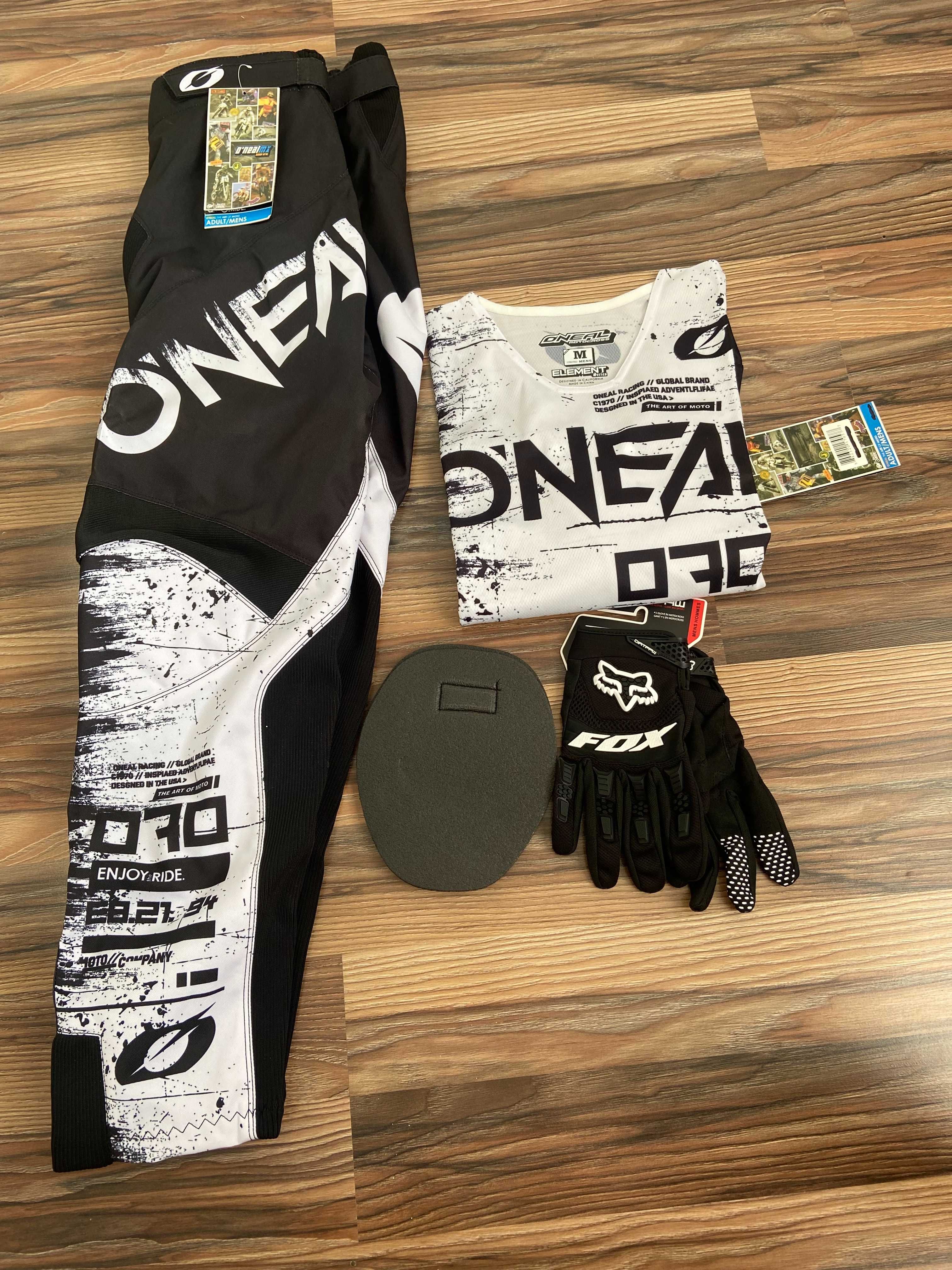 Strój Oneal Mayhem Scarz V.24 Black White MX (cross,quad,enduro,mtb)