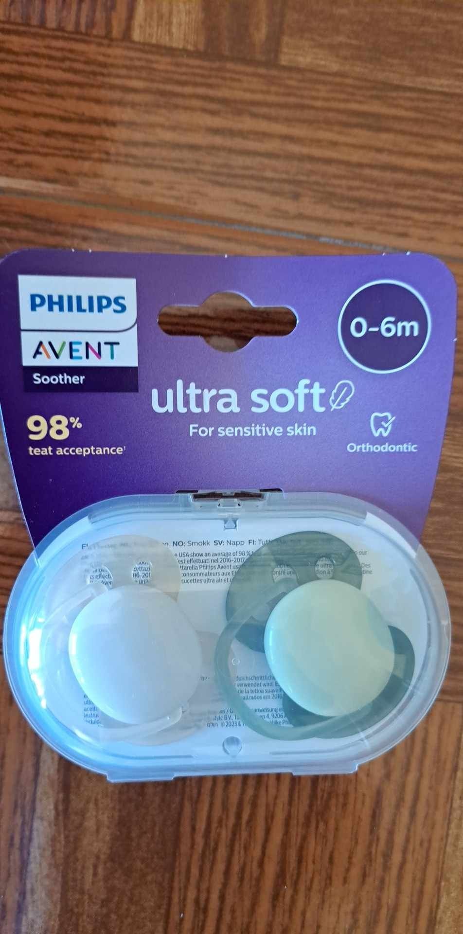 2 chupetas NOVAS 0-6 meses Ultra Soft da Philips Avent