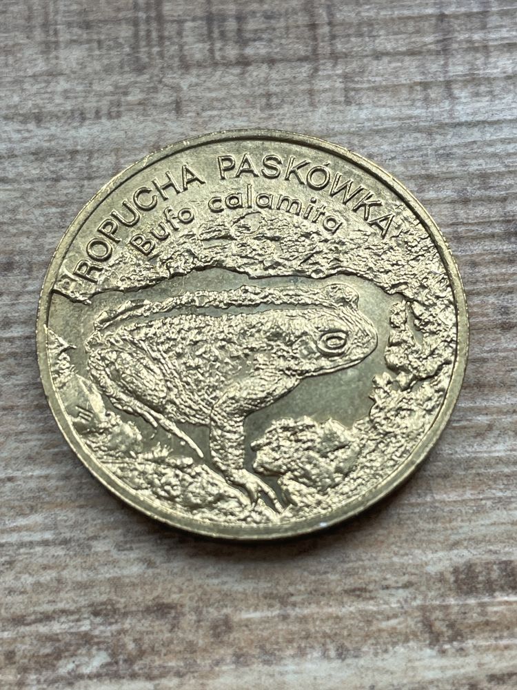 Moneta 2 złote - 2 zł - Zwierzęta świata - Ropucha paskówka - 1998 rok