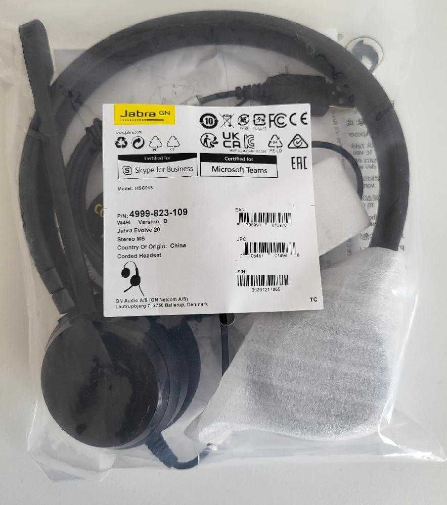 Słuchawki JABRA Evolve 20 MS Stereo