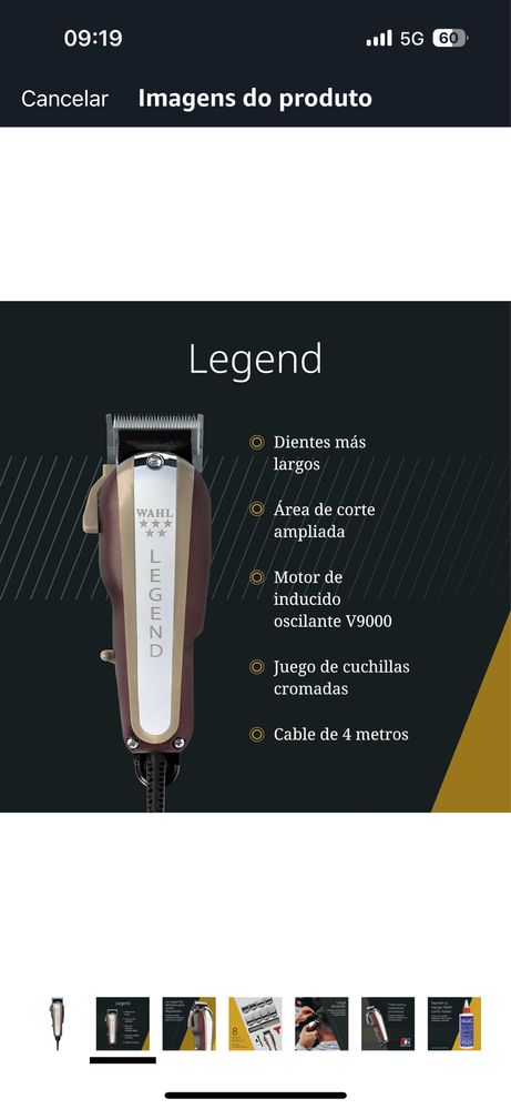 Clipper de cabelo Legend 5 MIH UE ( !! COM GARANTIA!! )