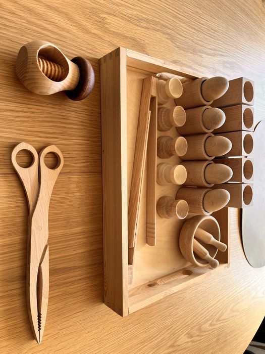 Zestaw Montessori zabawki drewniane