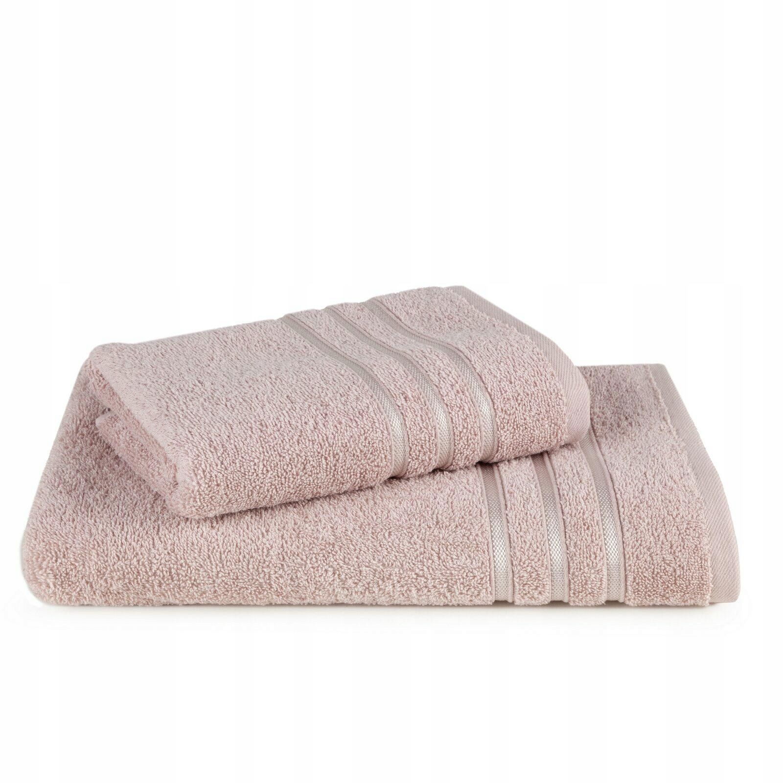 Komplet ręczników 2 szt Loca pudrowy różowy upomin