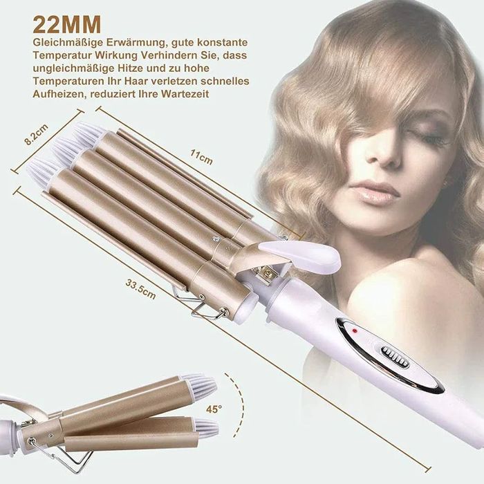 Falownica Do Włosów Karbownica Lokówka Ceramiczna 3W1 Reyke JD-016