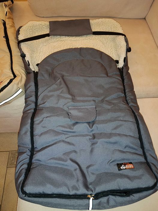 Зимовий конверт на овчині для двійнят/близнят