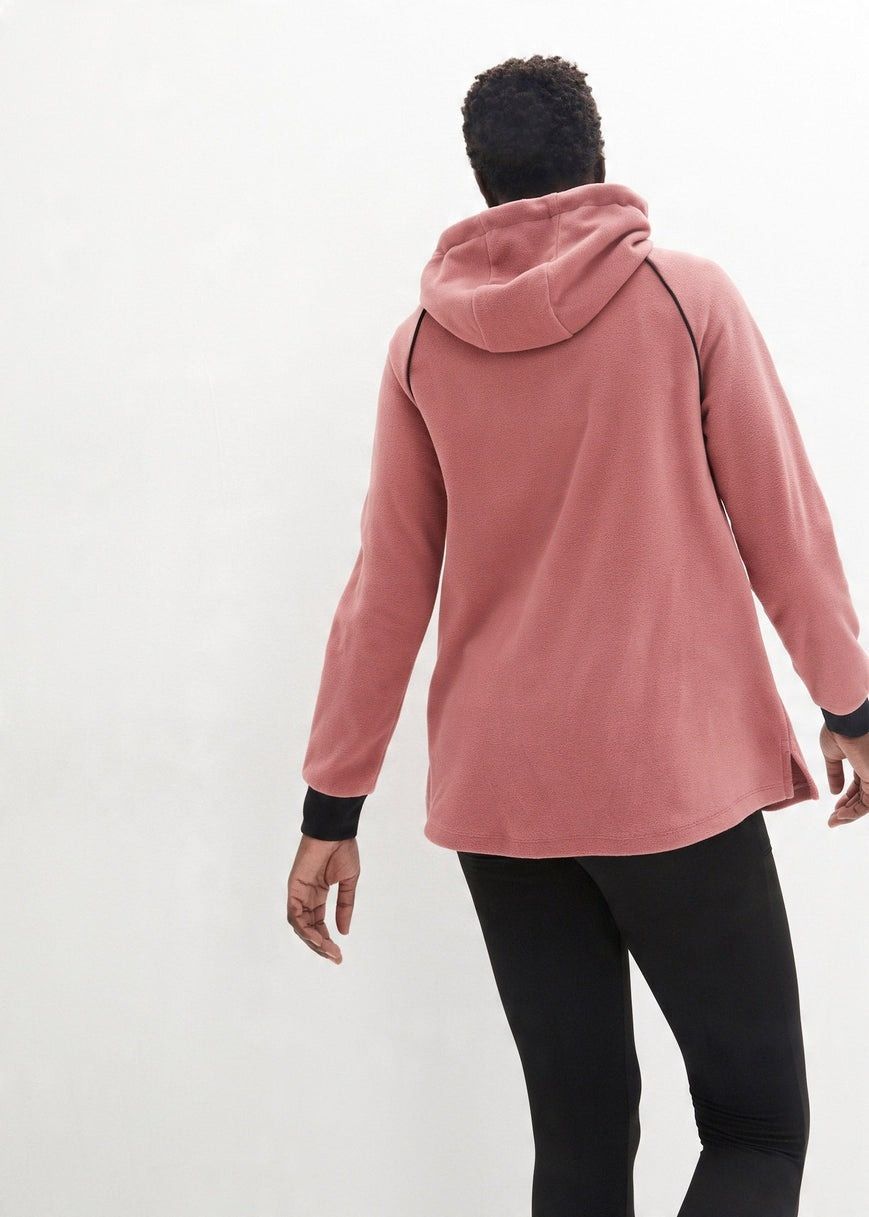 B.P.C bluza damska polarowa z kapturem różowo-czarna ^56/58