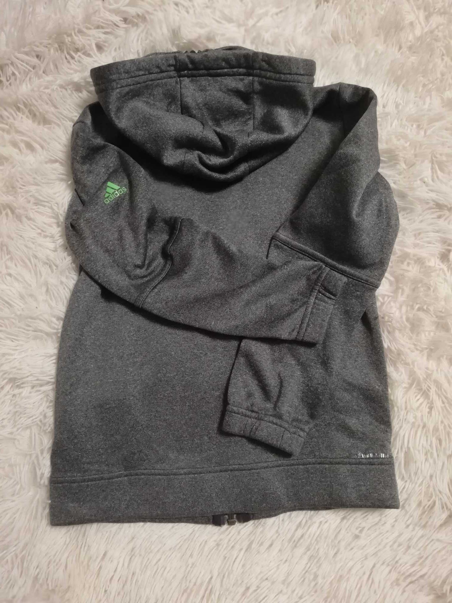 bluza Adidas Messi 128 na 7 8 lat szara z kapturem bluza Messi 128