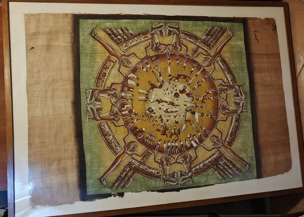 Duży papirus przywieziony z Egiptu