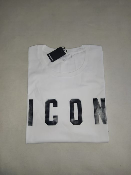 Koszulka Icon DSQ2 biała XXL 2xl 3xl 100% bawełna t-shirt nowa