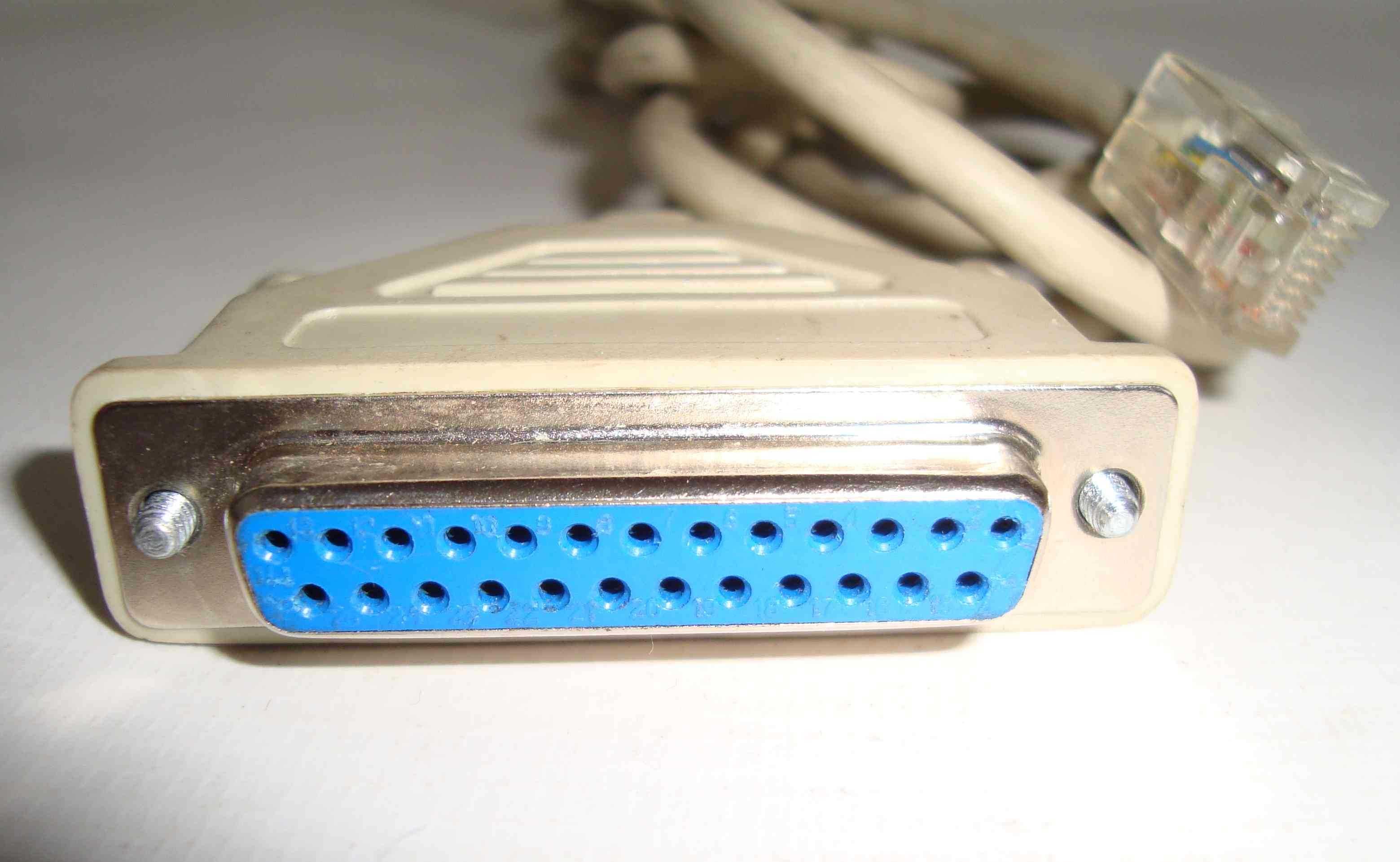 Послідовний мережевий кабель DB25/F Pin to  RJ45 /8P8C