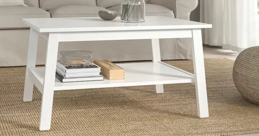 Stolik kawowy LUNNARP IKEA, biały, używany